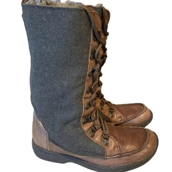 Fur lace up boots for women - Picture 7 of 8